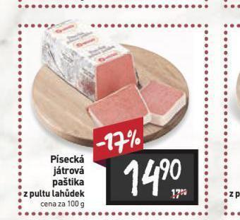 Billa Písecká játrová paštika nabídka