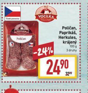 Billa Paprikáš nabídka