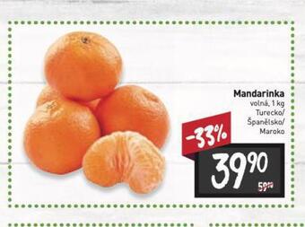 Billa Mandarinky nabídka