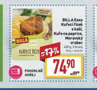 Billa Billa easy kuře na paprice nabídka
