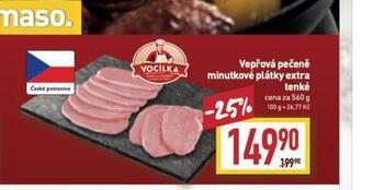 Billa Vepřová pečeně minutkové plátky extra tenké nabídka