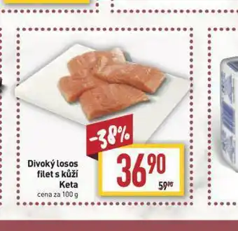 Billa Divoký losos filet s kůží keta nabídka