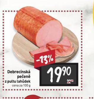 Billa Debrecínská pečeně nabídka