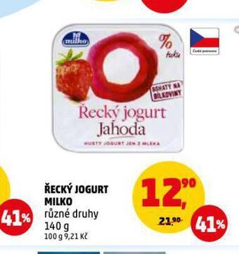 Penny Market Milko řecký jogurt nabídka