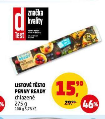 Penny Market Listové těsto nabídka