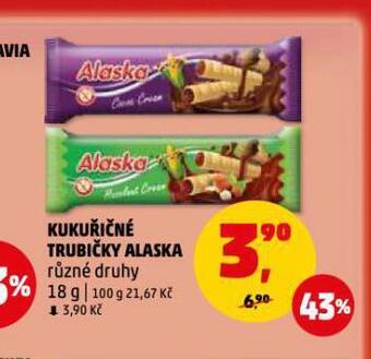 Alaska kukuřičné trubičky