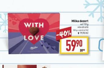 Billa Milka dezert nabídka