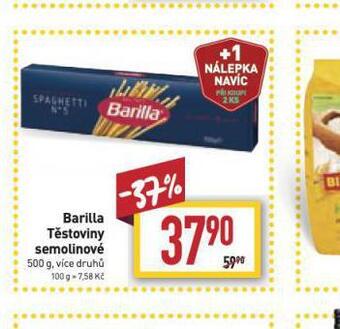 Barilla těstoviny semolinové