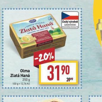 Billa Olma zlatá haná nabídka