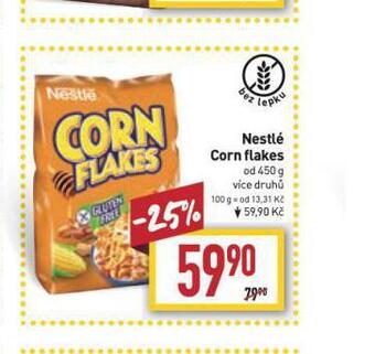 Billa Nestlé corn flakes nabídka