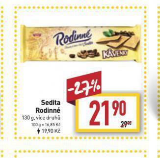 Billa Sedita rodinné nabídka