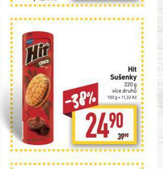 Billa Hit sušenky nabídka