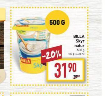 Billa Billa skyr natur nabídka