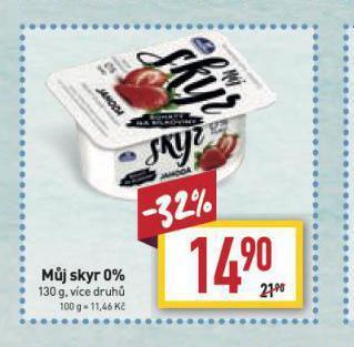 Billa Můj skyr 0% nabídka