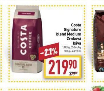 Billa Costa signature blend medium zrnková káva nabídka