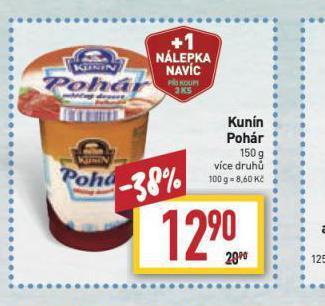 Billa Kunín pohár nabídka