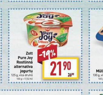 Zott pure joy rostlinná alternativa jogurtu