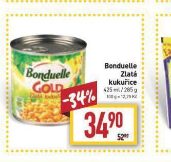 Billa Bonduelle zlatá kukuřice nabídka