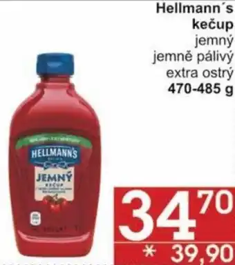 Jip Hellman's kečup jemný, jemně pálivý, extra ostrý 470-485g nabídka