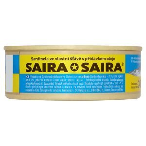 Sokra saira sardinela ve vlastní šťávě s přídavkem oleje 240g