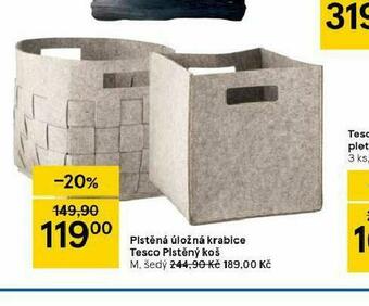 Tesco Plstěný koš nabídka