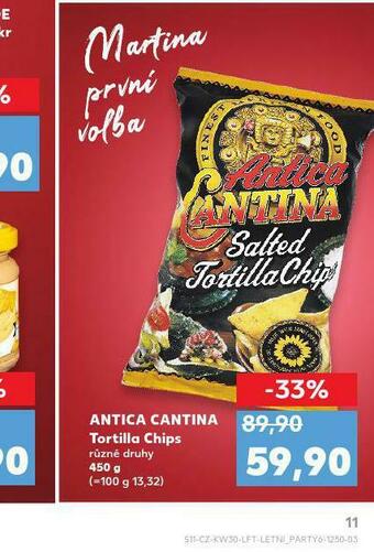 Kaufland Antica cantina tortilla chips nabídka