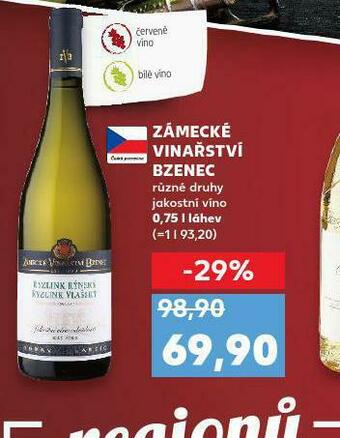 Kaufland Zámecké vinařství bzenec nabídka