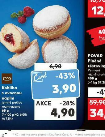 Kobliha s ovocnou náplní