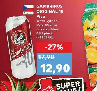 Kaufland Pivo gambrinus original nabídka