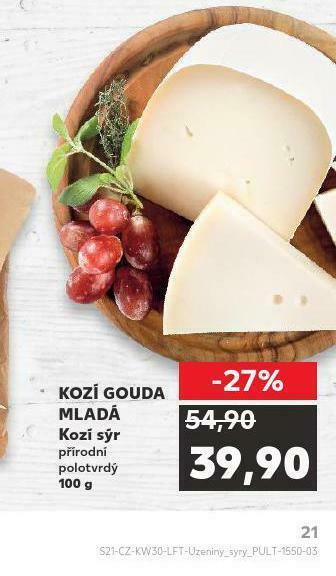 Kaufland Kozí gouda mladá nabídka