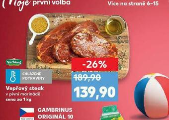Kaufland Vepřový steak v pivní marinádě nabídka