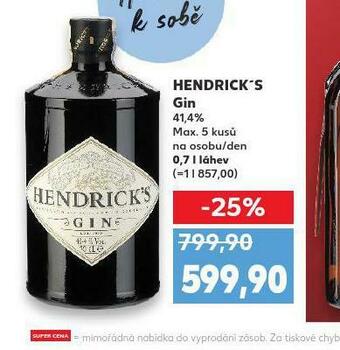 Kaufland Hendrick´s gin nabídka