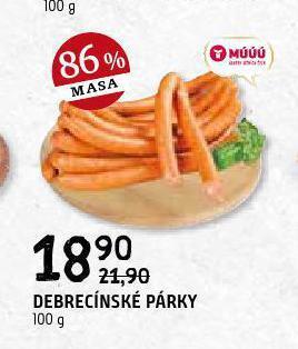 Terno Debrecínské párky nabídka