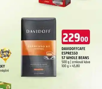 Terno Davidoff caffe espresso 57 whole beans nabídka