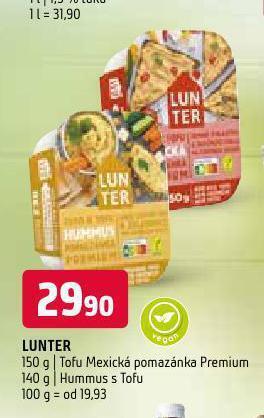 Terno Lunter hummus s tofu nabídka