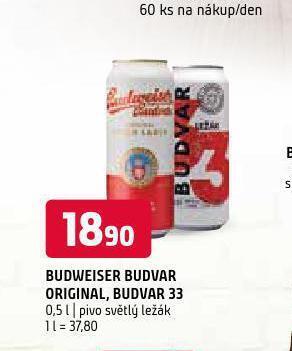Terno Pivo budweiser budvar original nabídka