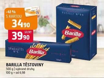 Terno Barilla těstoviny nabídka