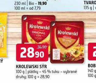 Terno Krolewski sýr plátky nabídka