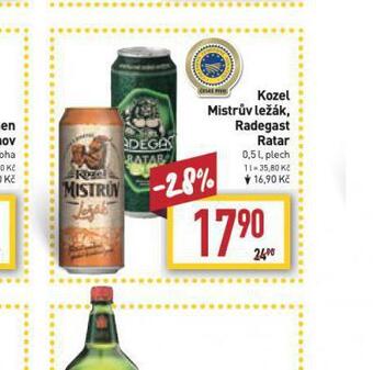 Billa Velkopopovický kozel mistrův ležák nabídka
