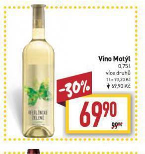 Billa Víno motýl nabídka