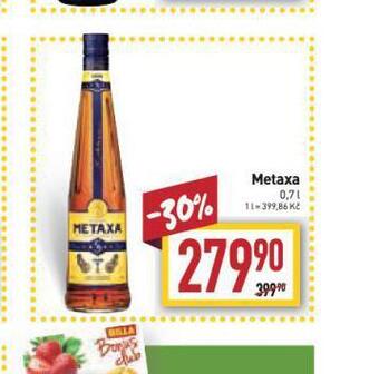 Billa Metaxa nabídka