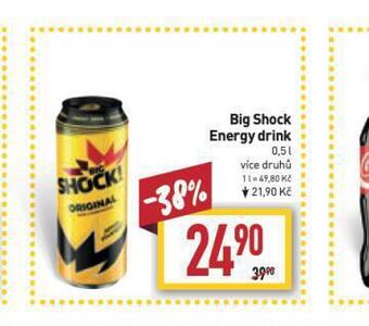 Billa Big shock energy drink nabídka