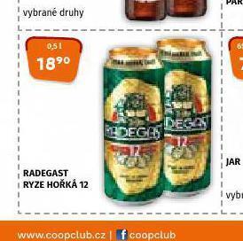 Terno Pivo radegast ryze hořká 12 nabídka
