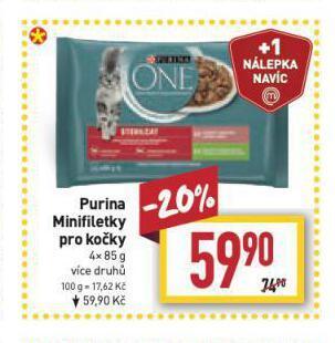 Billa Purina minifiletky pro kočky nabídka