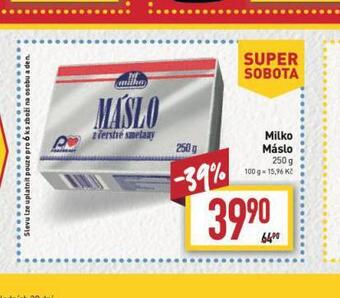 Billa Milko máslo nabídka