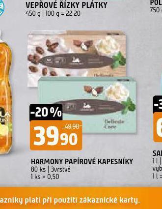 Terno Harmony papírové kapesníky nabídka