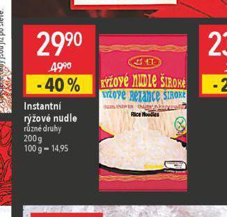 Globus Instantní rýžové nudle nabídka