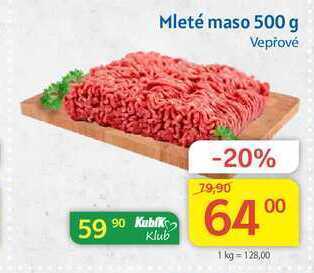 Kubík potraviny Mleté maso vepřové 500 g nabídka