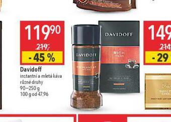 Globus Davidoff instantní a mletá káva nabídka