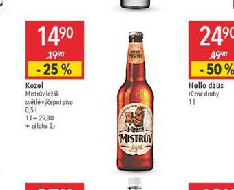 Globus Velkopopovický kozel mistrův ležák nabídka